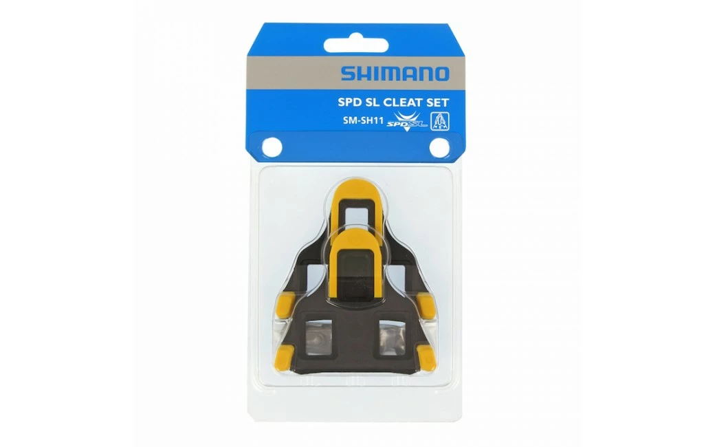Cales Pédales Automatiques Shimano SPD-SL SM-SH11 Jaune - Y42U98010 3 Cales Pédales Automatiques Shimano SPD-SL SM-SH11 Jaune - Y42U98010