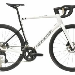 Vélo Route CANNONDALE SuperSix EVO Carbon Disc 105 Di2 Blanc/Noir - 2023